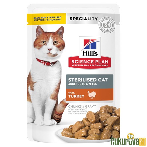 Hill's Science Plan Sterilised Hindili Kısırlaştırılmış Kedi Yaş Maması 85 Gr