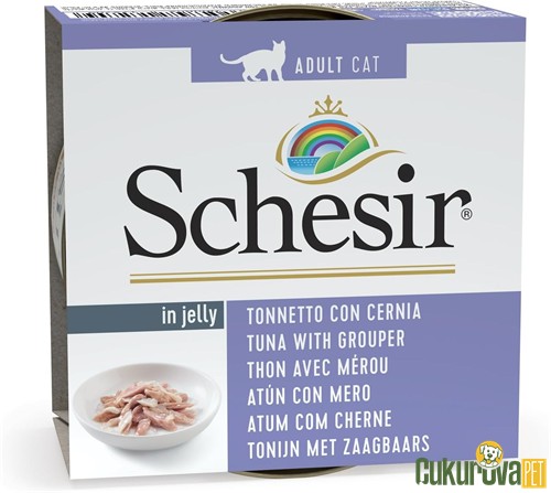 Schesir In Jelly Ton Balıklı ve Orfoz Balıklı Yetişkin Kedi Yaş Maması 85 Gr