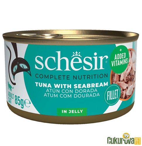 Schesir Complete Nutrition In Jelly Ton Balıklı ve Çi̇puralı Yetişkin Kedi Yaş Maması 85 Gr