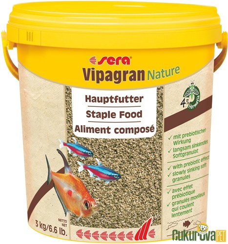 Sera Vipagran Granules Nature Granül Yem 10 L - 3 Kg