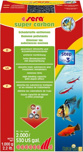 Sera Super Carbon / Aktif Karbon Kimyasal Filtre Malzemesi 1000 Gr