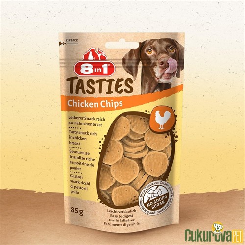 8 In 1 Tasties Chicken Chips Tavuklu Köpek Ödül Maması 85 Gr
