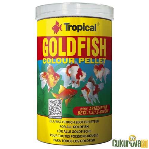 Tropical Goldfish Colour Pellet Granül Yem 1000 Ml - 360 Gr