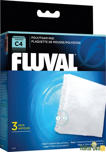 Fluval C4 Poly/Foam Köpük Filtre Süngeri 3 Adet