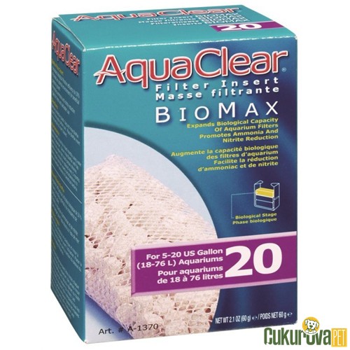 AquaClear BioMax 20 Biyolojik Filtre Malzemesi 60 Gr