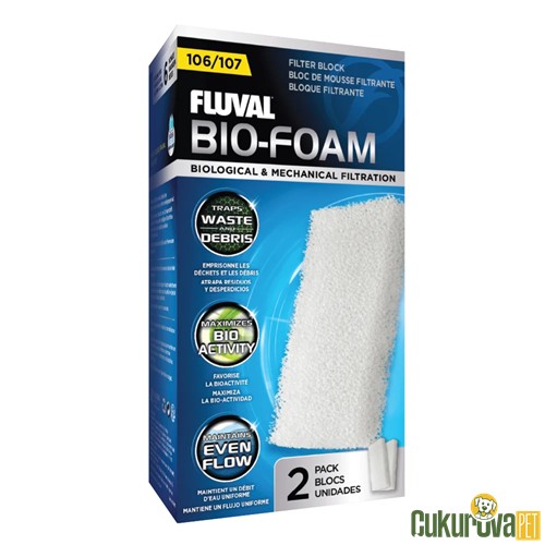 Fluval 106/107 Bio-Foam Filtre Süngeri 2 Adet
