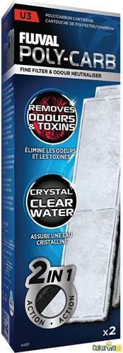 Fluval U3 Poly-Carb / Karbon Filtre Süngeri 2 Adet