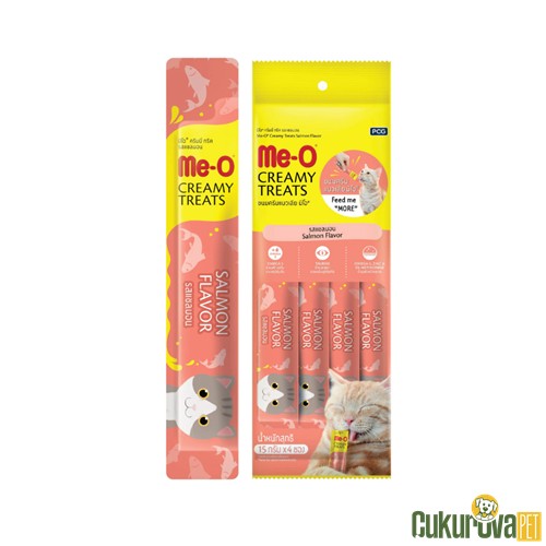 Me-O Creamy Treats Somonlu Kedi Ödül Kreması 4 x 15 Gr