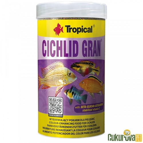 Tropical Cichlid Gran Granül Yem 100 Ml - 55 Gr