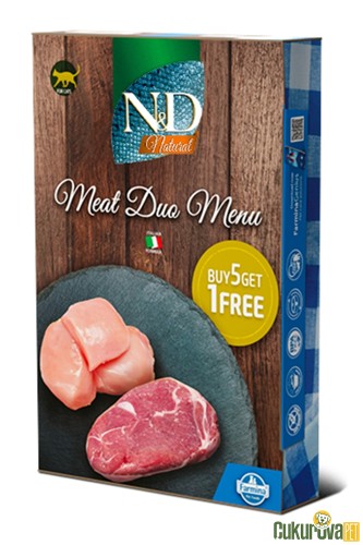 N&D Meat Duo Menu Etli Yetişkin Kedi Yaş Maması 70 Gr - 6 Al 5 Öde