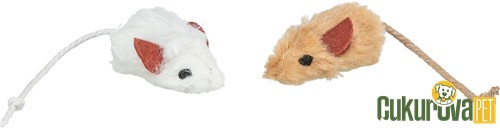 Trixie Kedi Otlu Peluş Fare Kedi Oyuncağı Karışık Renkli 5 Cm - 6 Adet