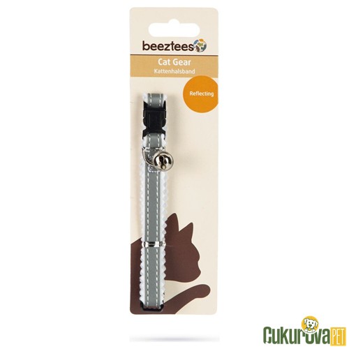 Beeztees Reflektörlü Kedi Boyun Tasması Gri 31 Cm