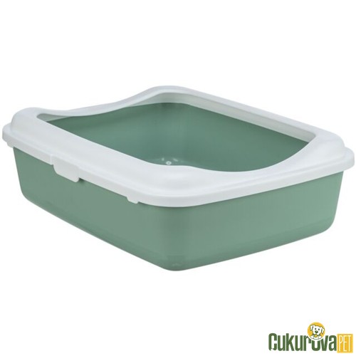 Trixie Litter Classic Açık Kedi Tuvaleti Adaçayı Yeşili - Beyaz 37 x 15 x 48 Cm
