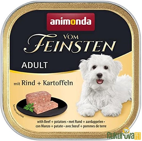 Animonda Vom Feinsten Adult Sığır Etli ve Patatesli Yetişkin Köpek Yaş Maması 150 Gr