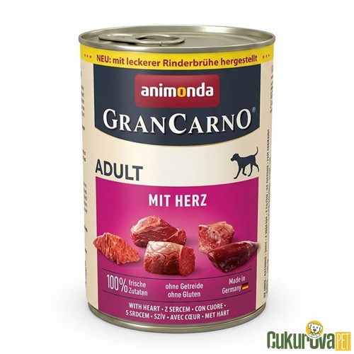 Animonda GranCarno Adult Sığır Etli ve Yürekli Yetişkin Köpek Yaş Maması 400 Gr
