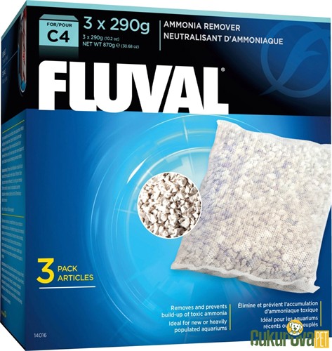 Fluval C4 Ammonia Remover / Amonyak Giderici Biyolojik Filtre Malzemesi 3 x 290 Gr