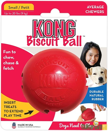 Kong Biscuit Ball Top Köpek Oyuncağı Kırmızı S / 5.5 Cm