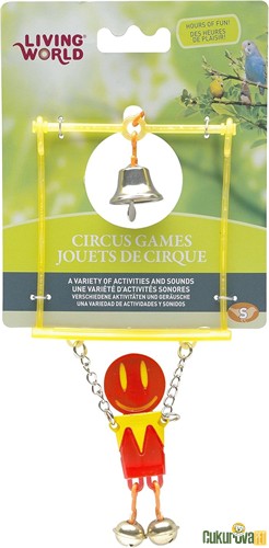 Living World Zilli Trapez Kuş Oyuncağı Kırmızı