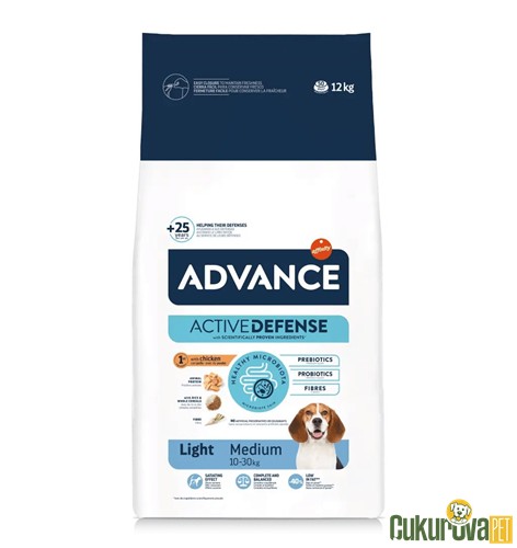 Advance Light Medium Tavuklu Ve Pirinçli Diyet Köpek Maması 12 Kg
