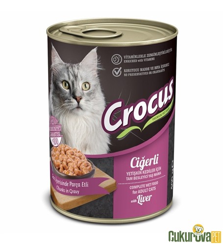 Crocus Adult Ciğerli Yetişkin Kedi Yaş Maması 400 Gr