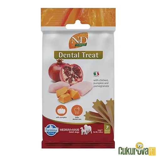 N&D Pumpkin Dental Treat Tavuklu ve Balkabaklı Köpek Ödül Çubuğu 100 Gr - 7 Adet