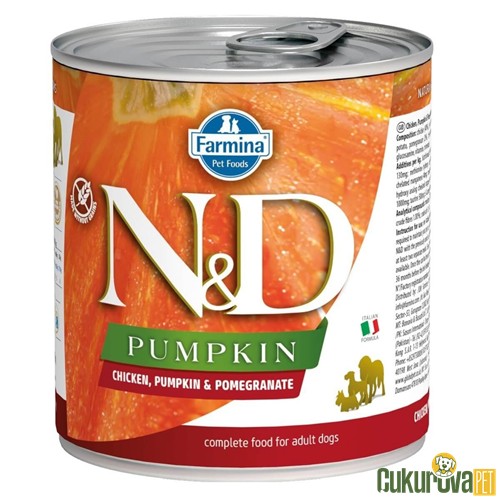 N&D Pumpkin Adult Tavuklu, Balkabaklı ve Narlı Yavru Köpek Yaş Maması 285 Gr