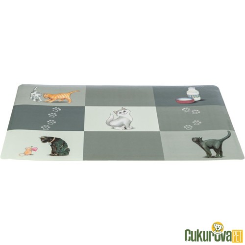 Trixie Kedi & Köpek Mama Ve Su Kabı Servisi Gri 44 x 28 Cm