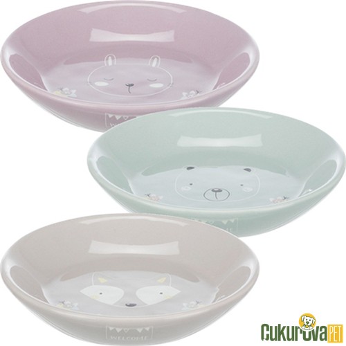 Trixie Kedi & Köpek Seramik Mama Ve Su Kabı Karışık Renkli 200 Ml - 14 Cm