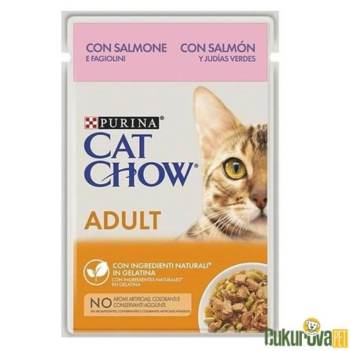 Cat Chow Adult Somon Yetişkin Kedi Yaş Maması 85 Gr
