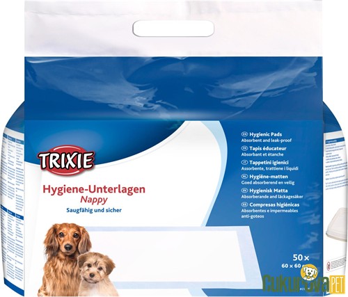 Trixie Hijyenik Tuvalet Köpek Eğitim Pedi 60 x 60 Cm - 50 Adet
