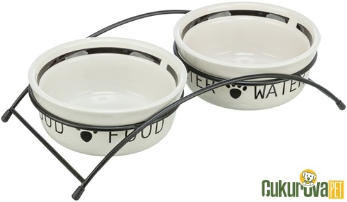 Trixie Seramik Kedi & Köpek Mama ve Su Kabı Seti 2 x 600 Ml