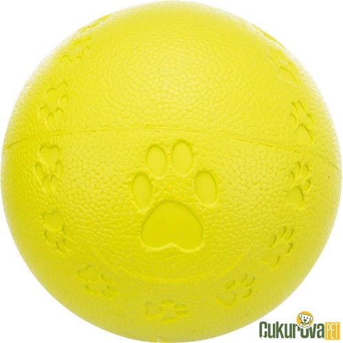 Trixie Sesli Natürel Kauçuk Top Köpek Oyuncağı Limon Yeşili - 7 Cm