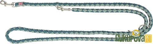 Trixie Cavo Ayarlanabilir Köpek Gezdirme Kayışı S - M, Petrol Mavisi - Adaçayı Yeşili, 2 M x 12 Mm