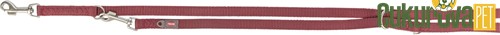 Trixie Premium Çift Katmanlı Ayarlanabilir Köpek Gezdirme Kayışı M - L, Bordo, 2 M x 20 Mm
