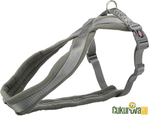 Trixie Premium Yürüyüş Köpek Göğüs Tasması M - L, Gri, 50 x 90 Cm - 25 Mm