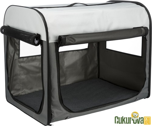 Trixie Kedi & Köpek Taşıma Çantası M, Koyu Gri - Açık Gri, 55 x 65 x 80 Cm