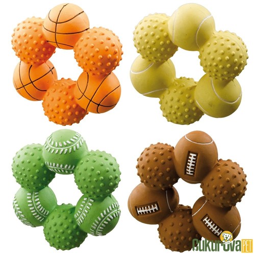 Ferplast Pa 5542 Latex Flower Köpek Oyuncağı Karışık Renkli