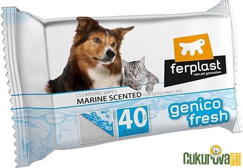 Ferplast Genico Fresh Kedi & Köpek Marine Kokulu Islak Mendil 40 Adet
