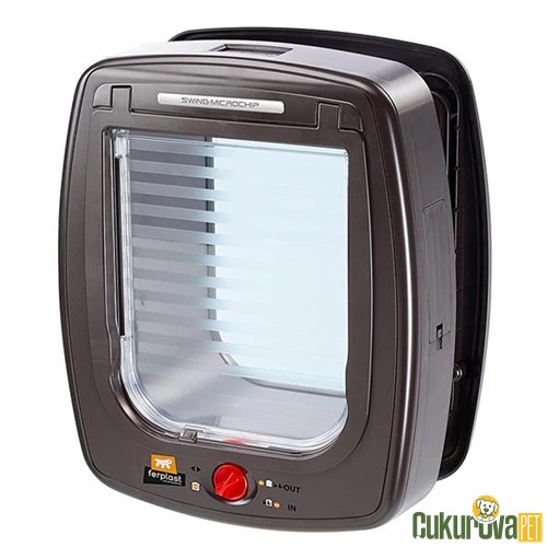 Ferplast Swing Microchip Marrone Mikroçipli Kedi Kapısı Kahverengi - L