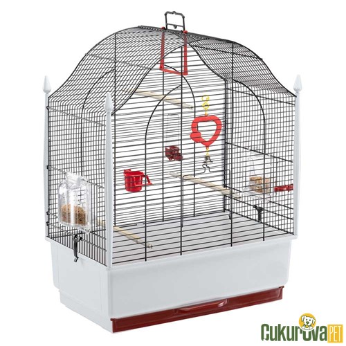 Ferplast Villa Kuş Kafesi Siyah 50 x 30 x 52.5 Cm