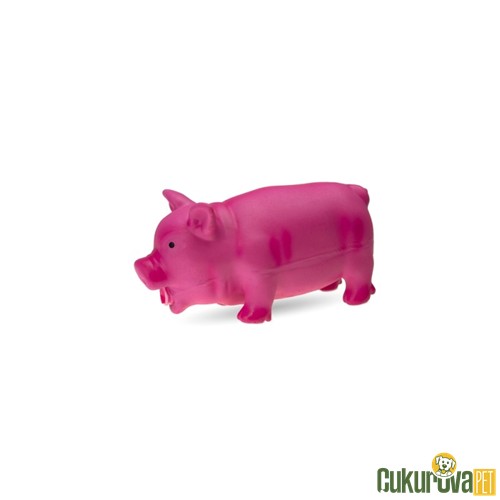 Karlie Lateks Domuz Sesli Oyuncak Pembe - 22 x 10 Cm