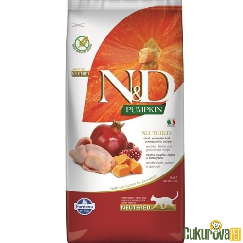 N&D Pumpkin Bıldırcın Etli Bal Kabaklı Ve Narlı Kısırlaştırılmış Kedi Maması 5 Kg