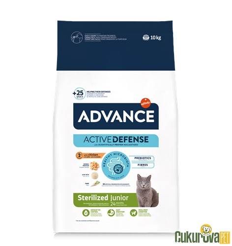 Advance Sterilised Junior Tavuklu Kısırlaştırılmış Yavru Kedi Maması 10 Kg