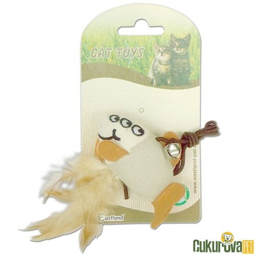 Eastland Tüylü Balık El Oltası Kedi Oyuncağı 4 x 7 Cm