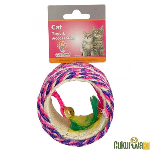 Eastland İpli Hasır Tüylü Kedi Oyuncağı 6 Cm