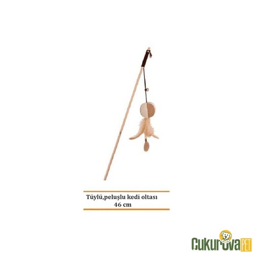 Eastland Tüylü Peluş Olta Kedi Oyuncağı 46 Cm