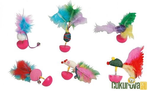 Karlie Hacıyatmaz Kedi Oyuncağı Farışık Renkli - 12 Cm
