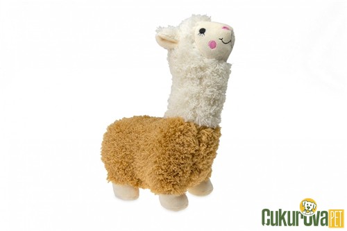 Karlie Peluş Alpaka Köpek Oyuncağı Bej / Beyaz - 26 x 18 x 10 Cm