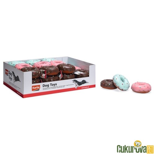 Karlie Donat Figürlü Sesli Köpek Oyuncağı 12 Cm
