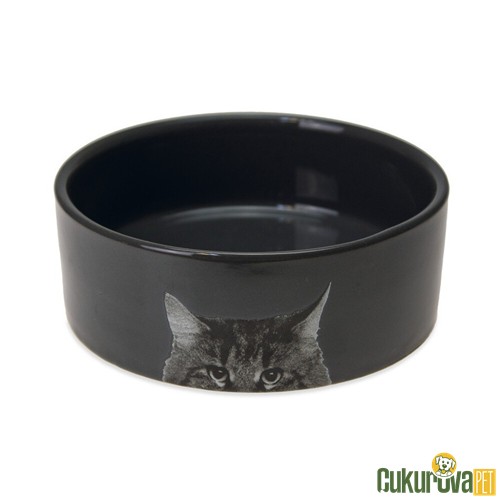 Karlie Seramik Kedi Mama Ve Su Kabı Antrasit - 250 Ml